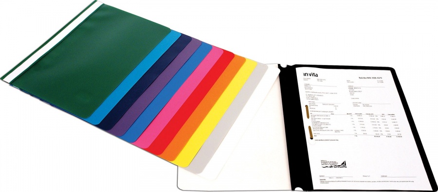 Rychlovazač plastový A4 pevný s kapsou- červený