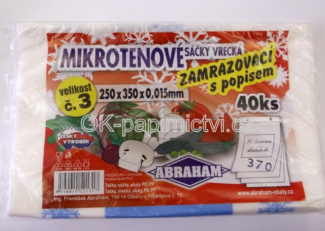 Sáčky zamrazovací 25x35 cm