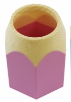 Stojánek na tužky - pastelka růžová