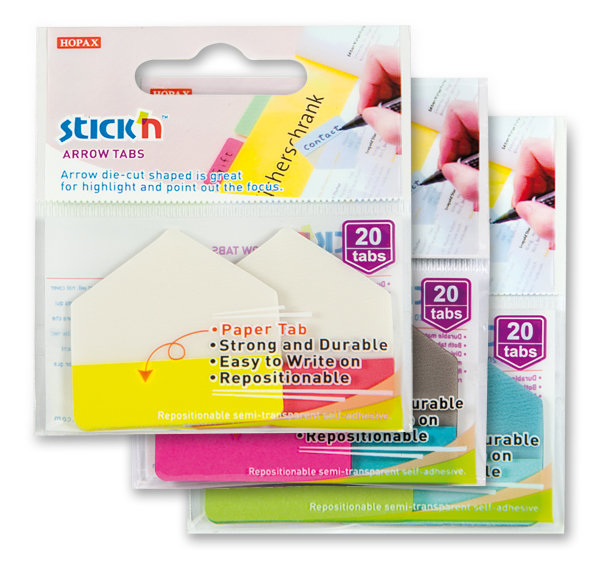 Samolepicí záložky Stick CLEARNOTE 38 x 25 mm, 4 x 20 listů