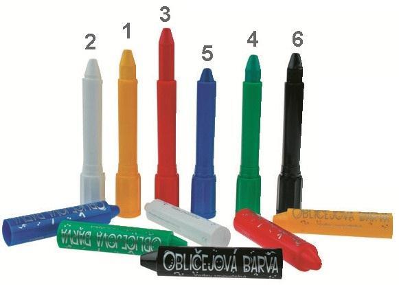 Barvy na obličej v tyčince bílá - 1 kus