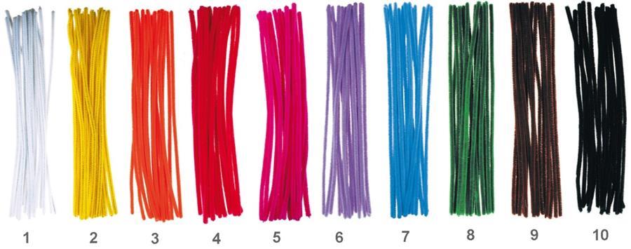 Žinylkové drátky stříbrné - balení 10 ks