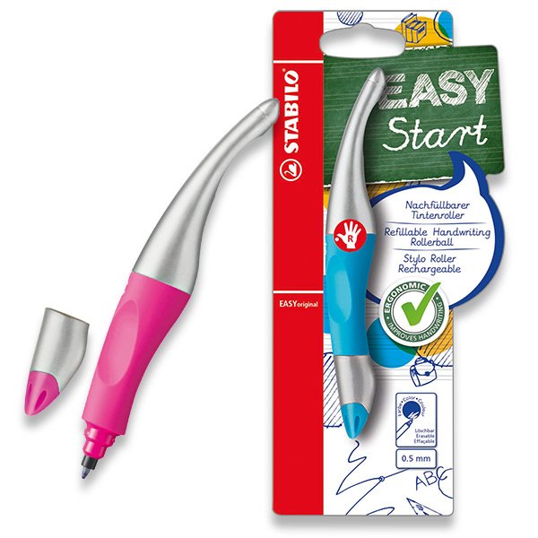 Bombičkové růžové pero Stabilo pro praváky EasyOriginal