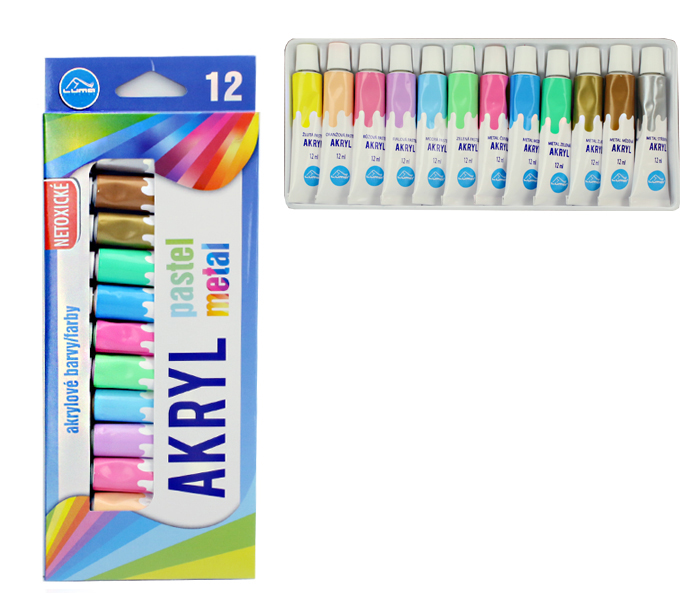 BARVY AKRYLOVÉ SADA LUMA 24 BAREV 12ML