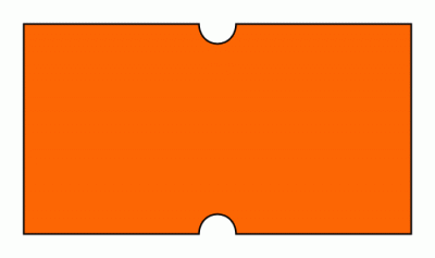 Cenové samolepicí etikety COLA-PLY 22 X 12 signální oranžová