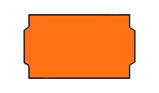 Cenové samolepicí etikety NOR 33 x 19 signální oranžová