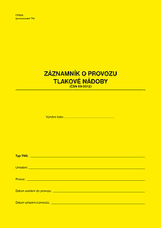 Záznamník o provozu tlakové nádoby A4, OP1236