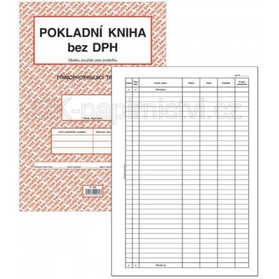 Baloušek pokladní kniha bez DPH samopropis PT238