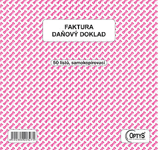 Faktura OP1327, 21 x 20, 50 listů, samopropisovací, nečíslovaná