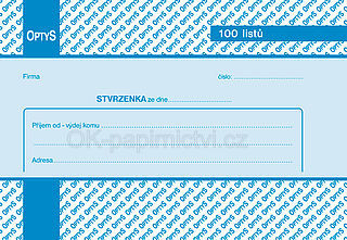 Stvrzenka 1038, A6, 100 listů, nepropisují, nečíslovaná