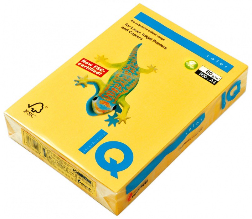 Barevný papír IQ ZR09 - A4 80g zlatá 500 listů