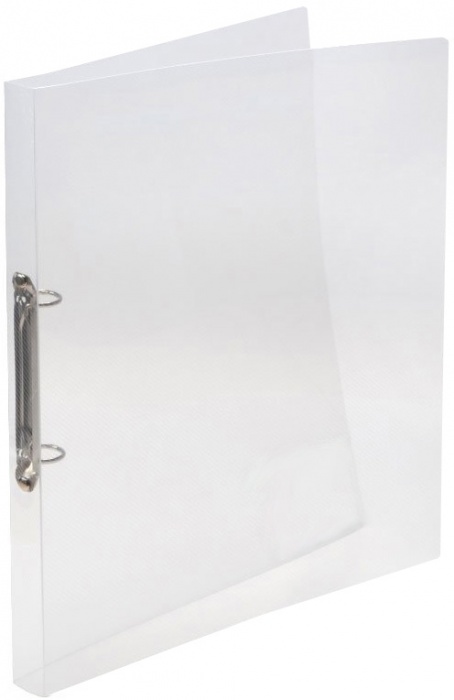 Pořadač 2-kroužkový A4 PP transparent bilý