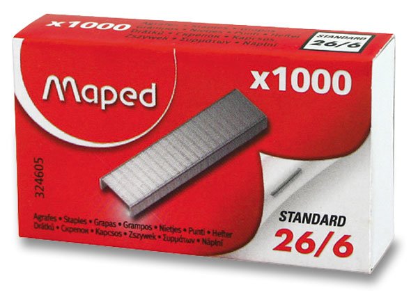 Drátky do sešívačky 26/6 1000 ks Maped