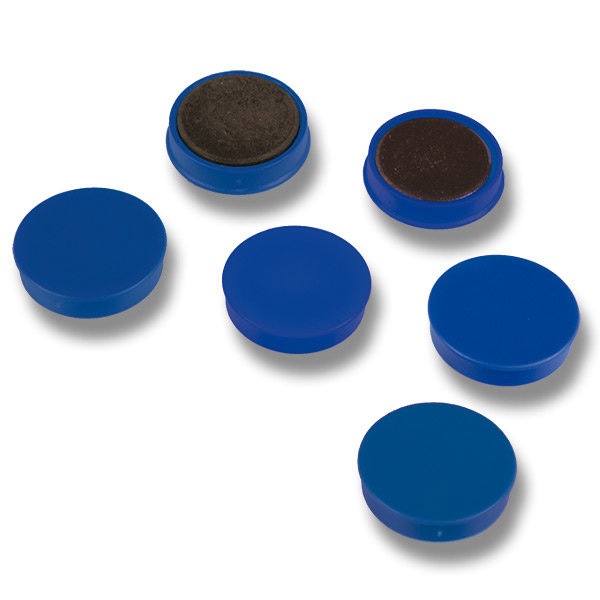 Kulaté magnety 28 mm 10 ks modré