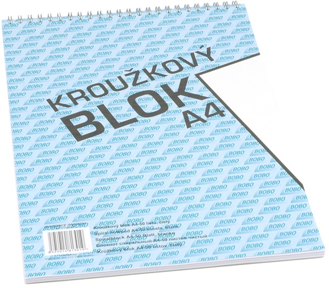 Čistý kroužkový blok A4 BOBO
