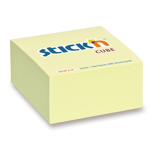 Samolepicí bloček žlutý 76x76 mm 400 listů StickN