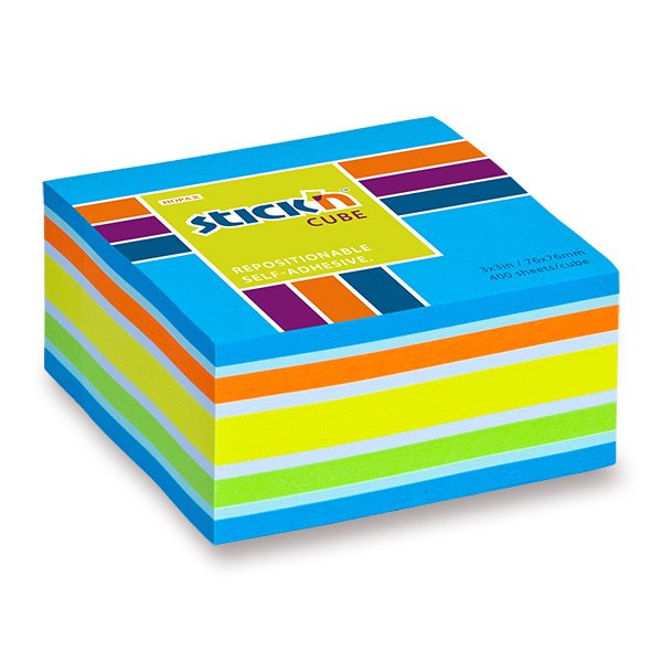 Samolepicí bloček mix barev 76x76 mm 400 listů Neon StickN