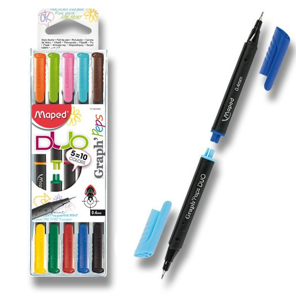 Sada linerů 10 barev 0,4 mm Maped Graph Peps Duo