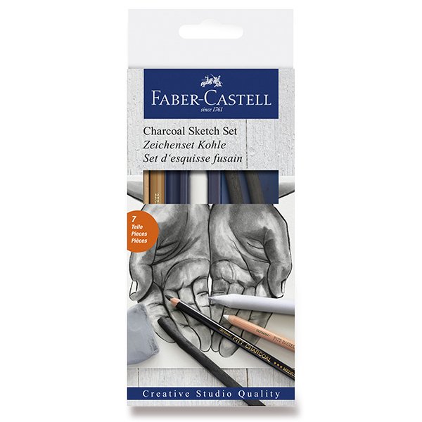 Umělecké sada 7 kusů Faber-Castell GoldFaber Charcoal Sketch