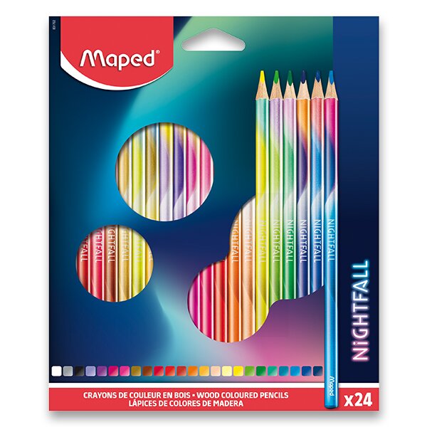 PASTELKY MAPED COLOR'PEPS NIGHTFALL - 24 BAREV