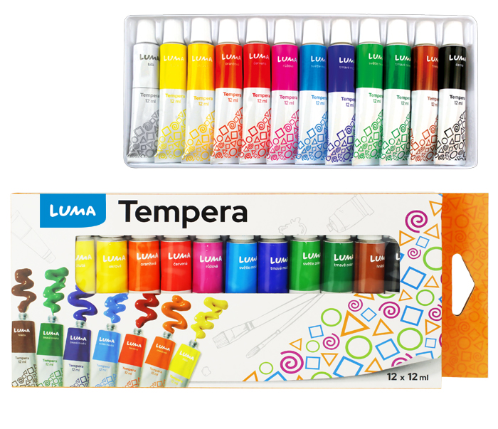Barvy temperové LUMA 12 barev