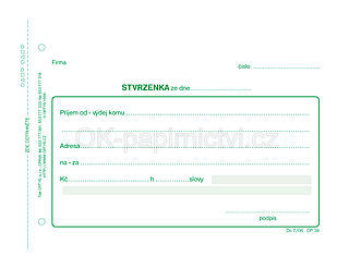 Stvrzenka 1038, A6, 100 listů, nepropisují, nečíslovaná