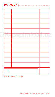 Paragon obchodní OP1323,samokopírovací