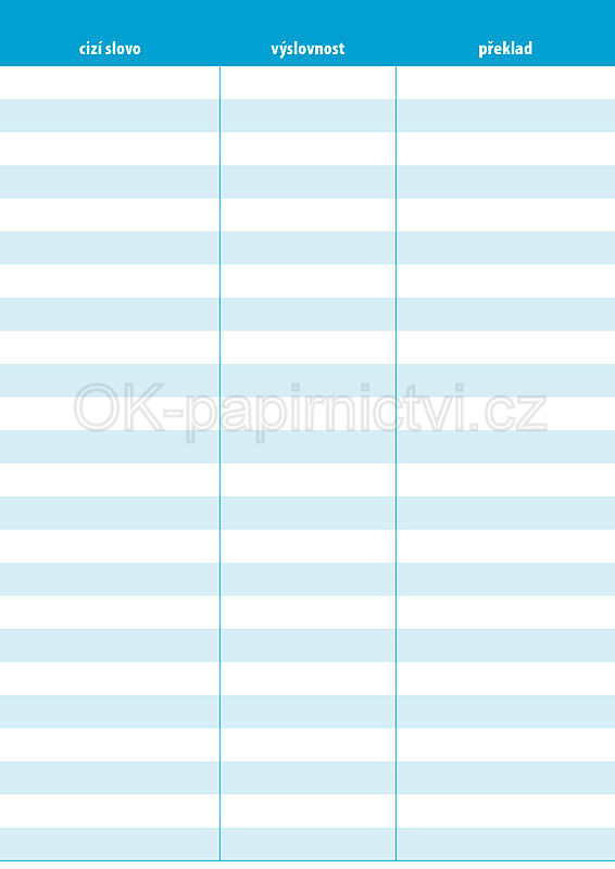 Sešit na slovíčka A5