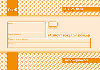 Příjmový pokladní doklad číslovaný OP1082, 3x25 listů, samokopírovací
