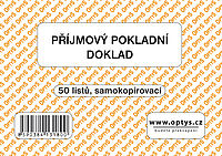 Příjmový pokladní doklad OP1318 jednoduchý, A6 samokopírovací, nečíslovaný