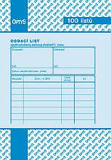 Dodací list OP 1045, A6, 100 listů nepropisující