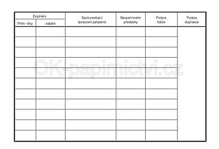 Kniha jízd firemního vozidla A6, OP1172