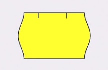 Cenové samolepicí etikety CONTACT 25 X 16 oblá signální žlutá