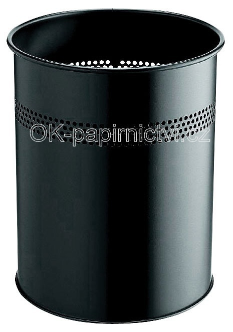 Kovový odpadkový koš černý- 15 l
