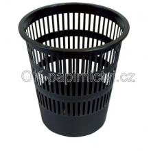 Odpadkový koš plastový černý, děrovaný - 16 l
