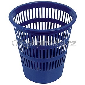 Odpadkový koš plastový modrý, děrovaný - 16 l