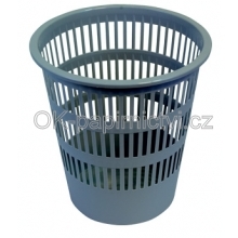 Odpadkový koš plastový šedý, děrovaný - 16 l