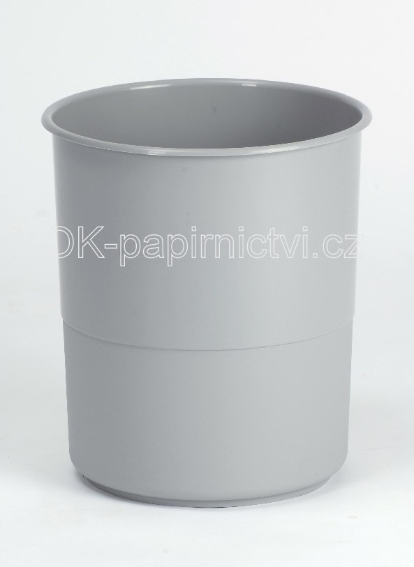 Odpadkový koš plastový šedý, plný - 14 l