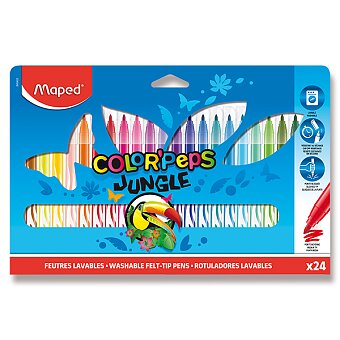 DĚTSKÉ FIXY MAPED COLOR'PEPS JUNGLE - 24 BAREV