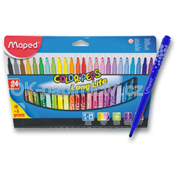 DĚTSKÉ FIXY MAPED COLOR'PEPS LONG LIFE - 24 BAREV
