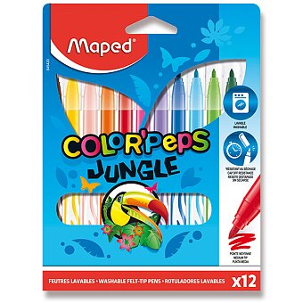 Dětské fixy Maped Color´Peps Jungle - 12 barev