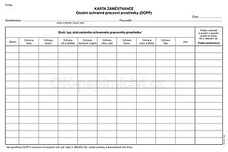 Karta zaměstnance OP1220 A4
