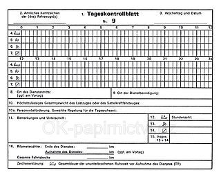 Kontrollbuch - kontrolní knížka pro řidiče, OP1173