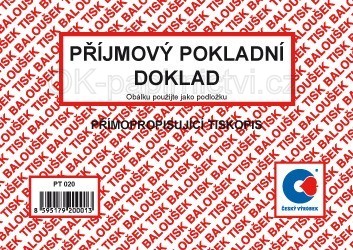 Baloušek příjmový pokladní doklad A6 samopropis PT020