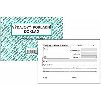 Baloušek výdajový pokladní doklad A6 ET 040