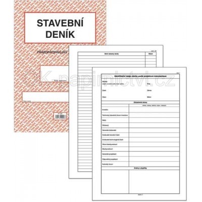 Baloušek stavební deník A4 samopropis PT255