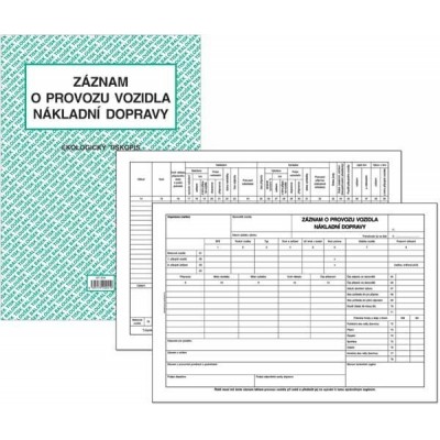 Baloušek záznam o provozu vozidla Nákladní Dopravy (stazka) A4 puťovka ET 210