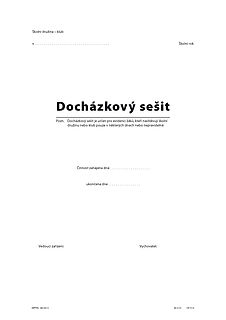 Docházkový sešit pro žáky A4, OP3113