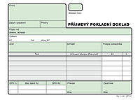 Příjmový pokladní doklad OP 1091, A6 samopropisovací 2x50 listů, nečíslovaný