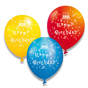 Nafukovací balónky - HAPPY BIRTHDAY 6 ks